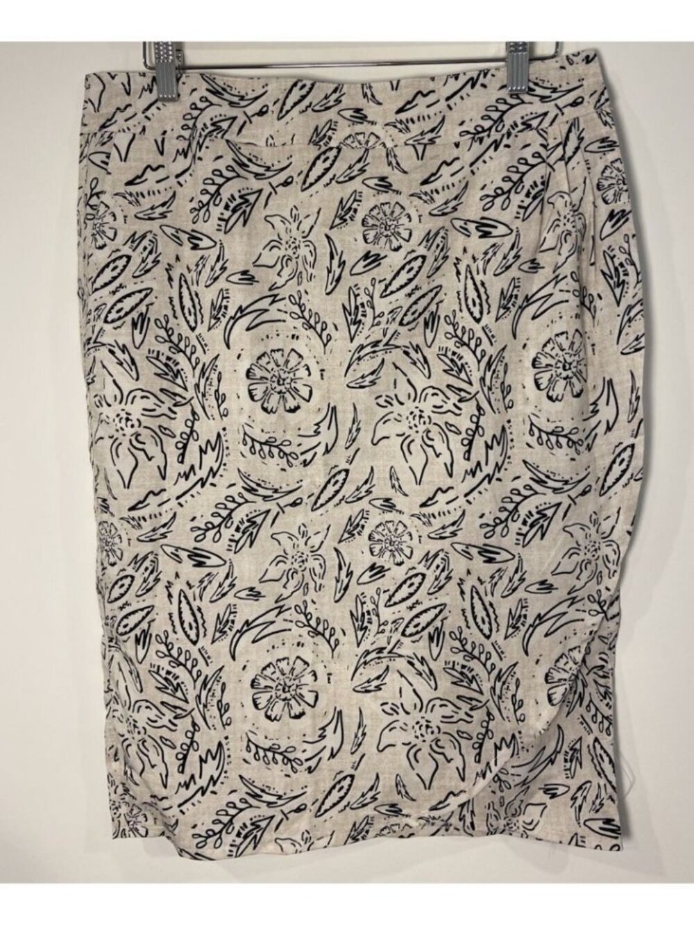 NWT Ripskirt Hawaii Flora Rustica Wrap Skirt Tan Cream Black Large L New